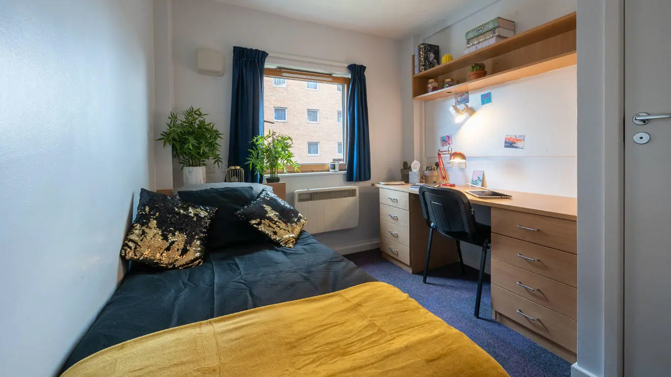 A student room in Deanery residence