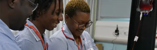 Three nursing students