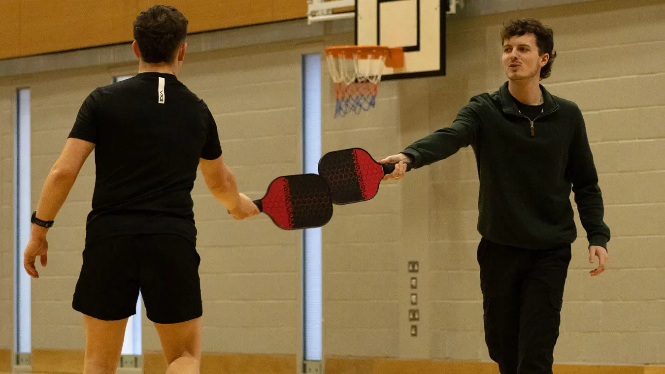 Students playing pickleball