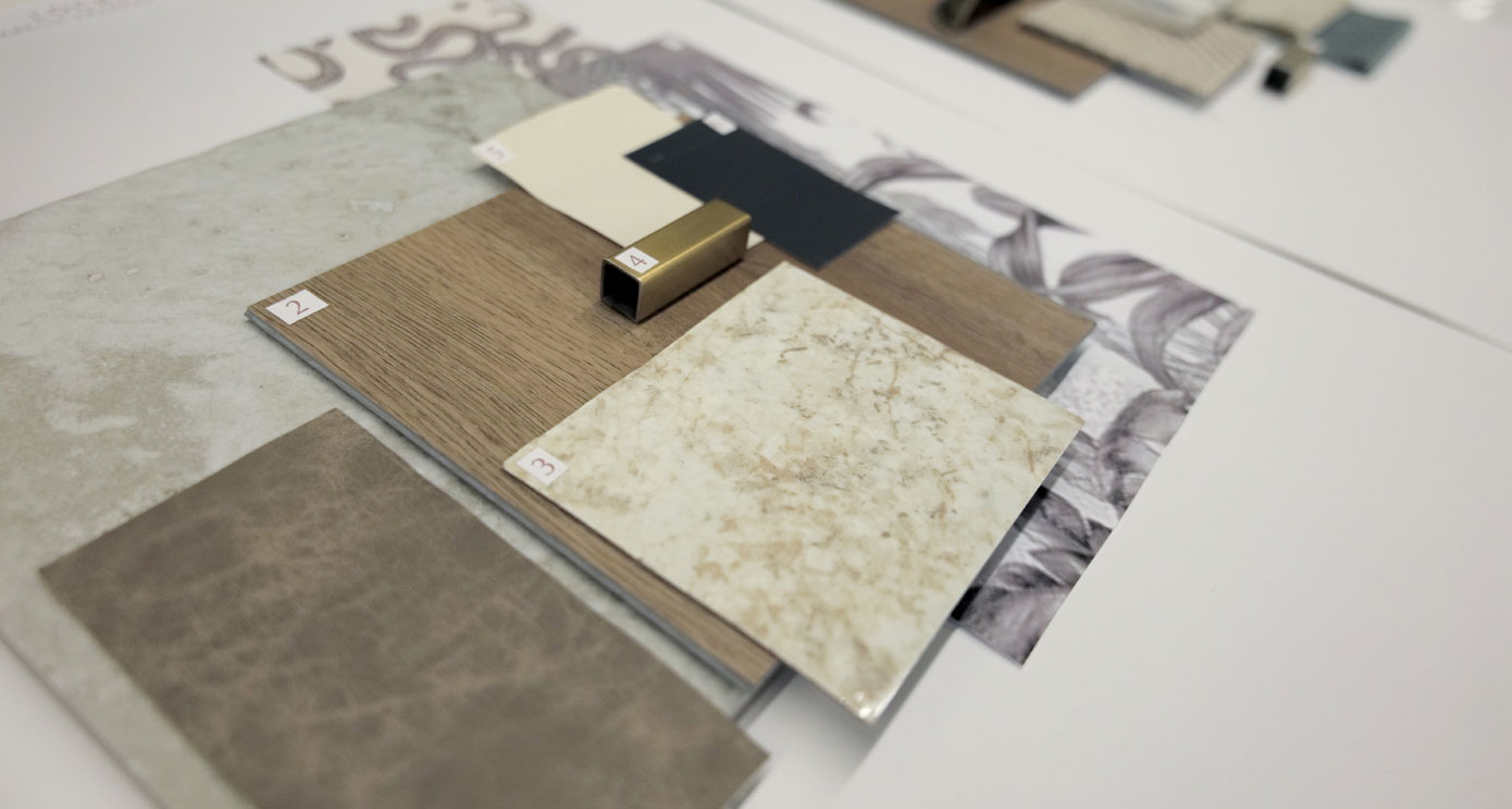 Student work - a mood board for an interior design project