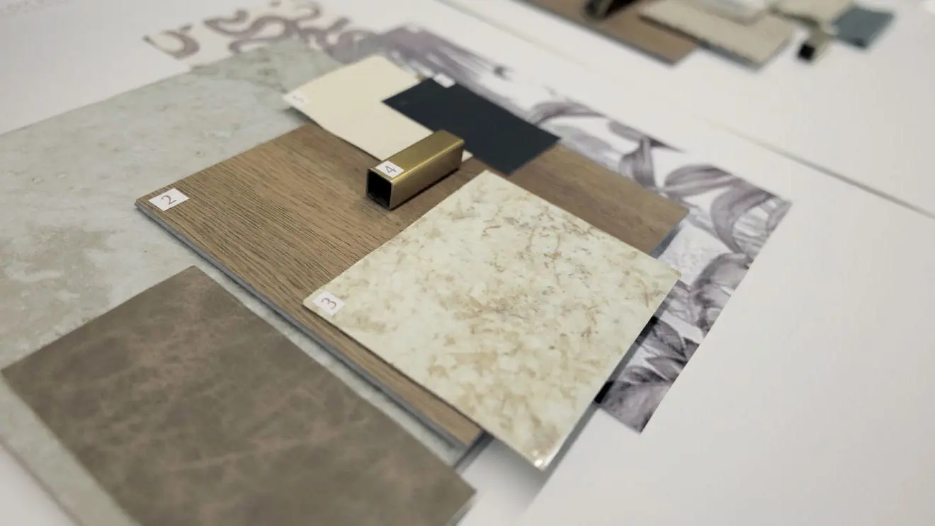Student work - a mood board for an interior design project