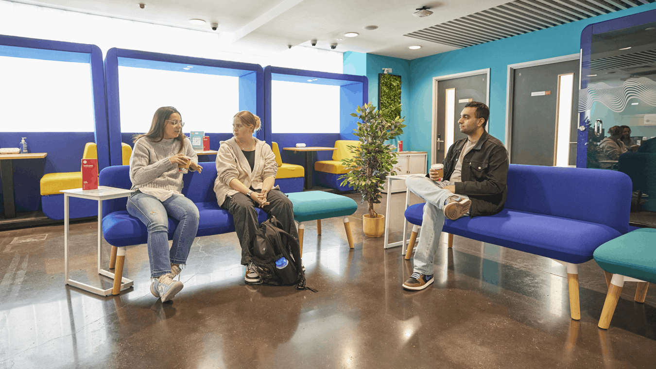 Students in the Student Hub