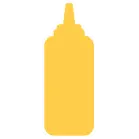 A yellow sauce bottle