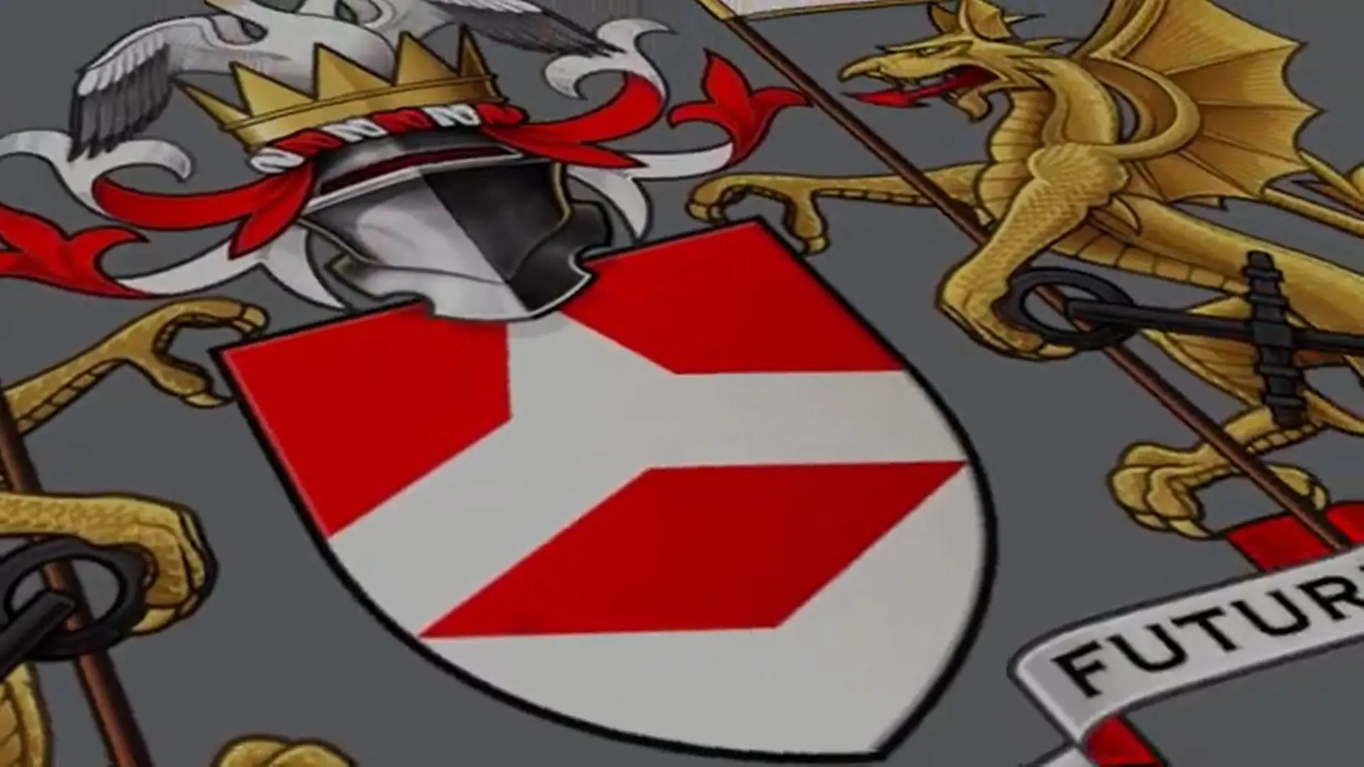 Close-up of Solent University's coat of arms