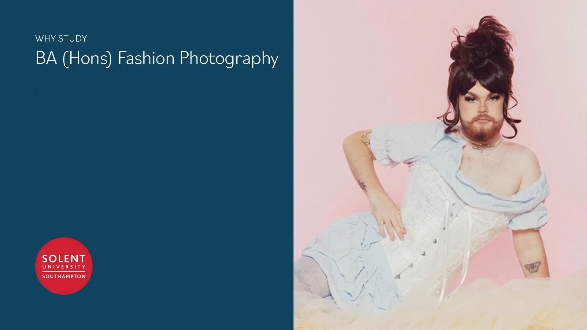 Image reads Why study BA (Hons) Fashion Photography