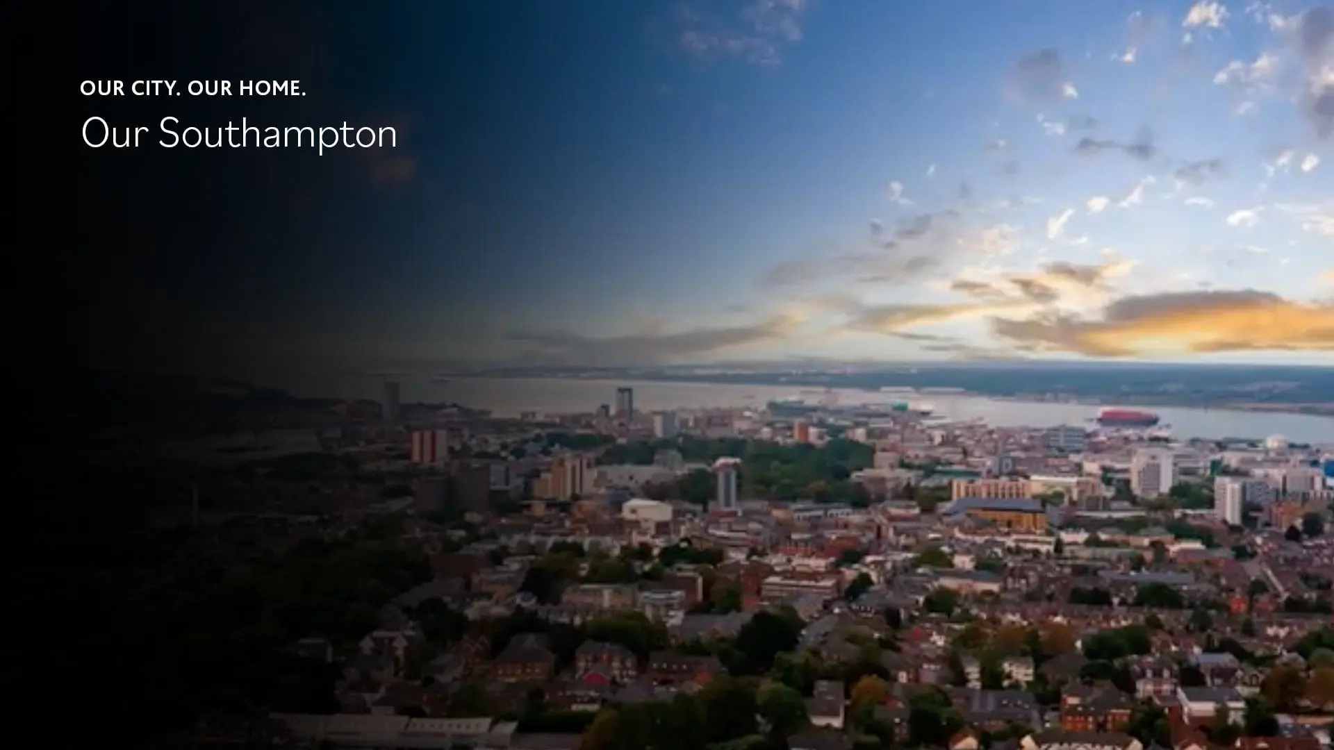 Aerial shot of Southampton
