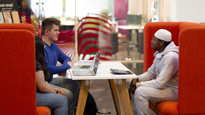 Students studying in the spark