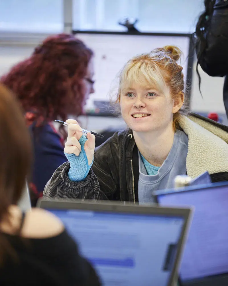 A social sciences foundation year student in the classroom