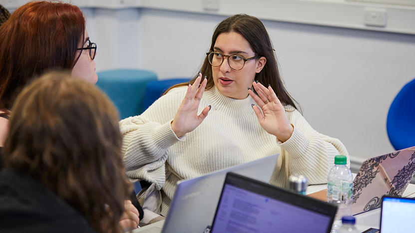 Students working on a project