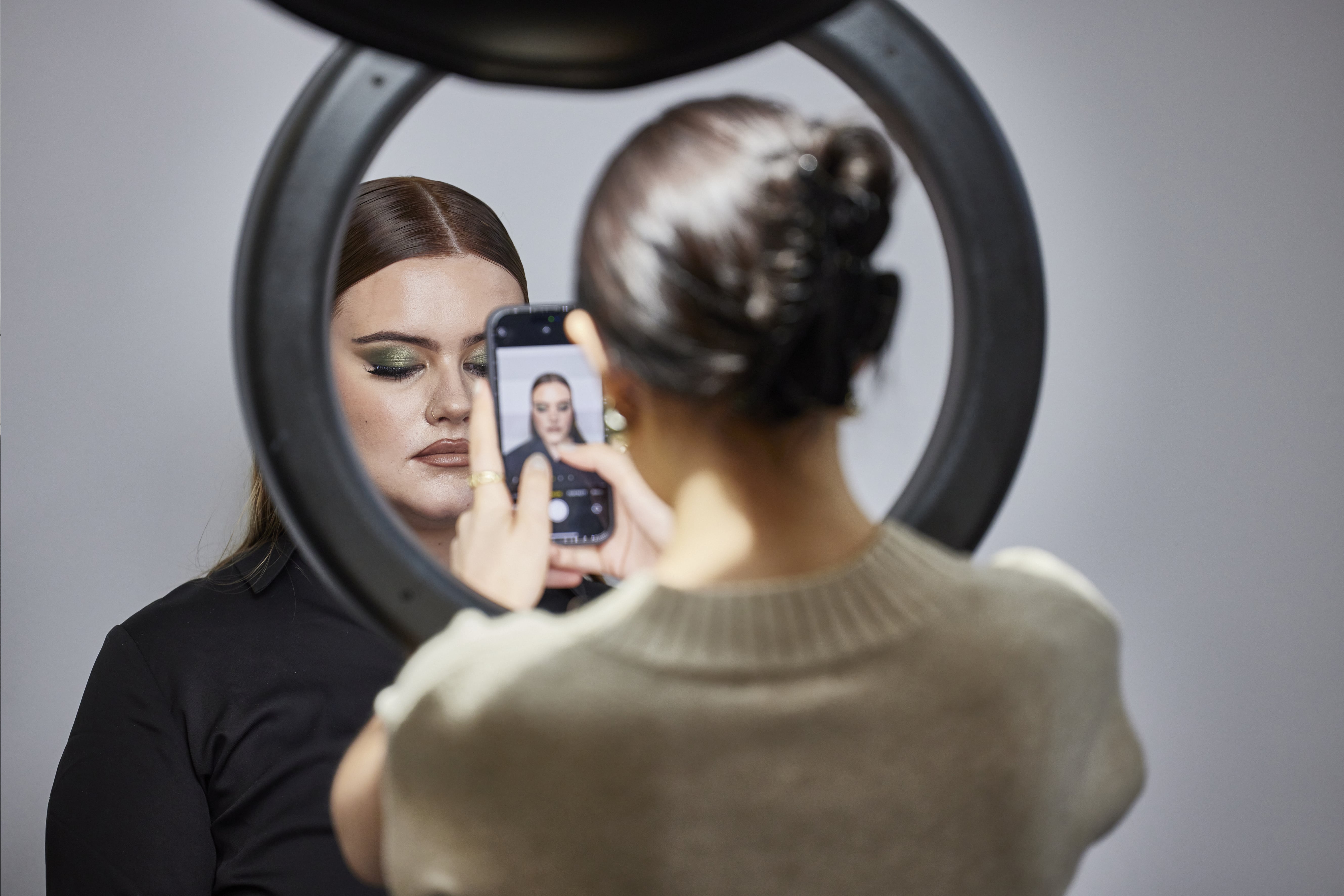 People working on a fashion shoot for a campaign