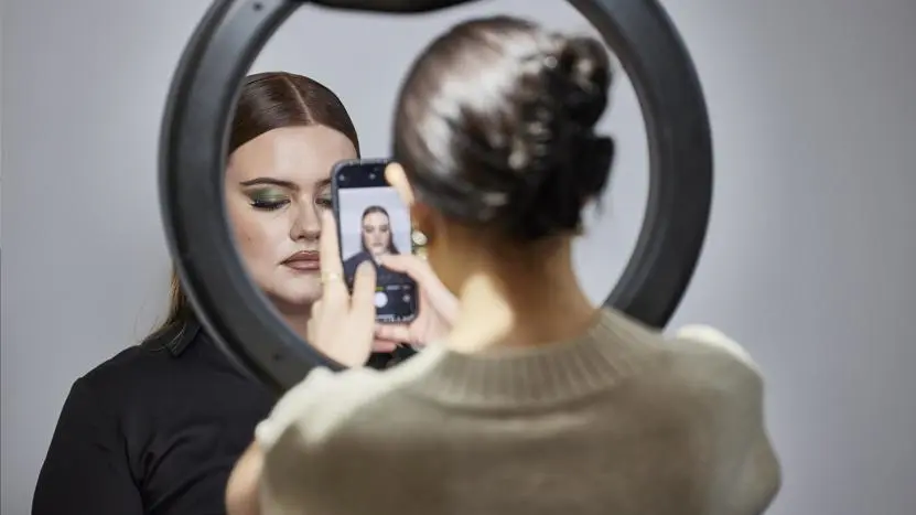 People working on a fashion shoot for a campaign