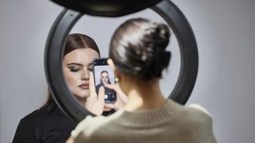 People working on a fashion shoot for a campaign