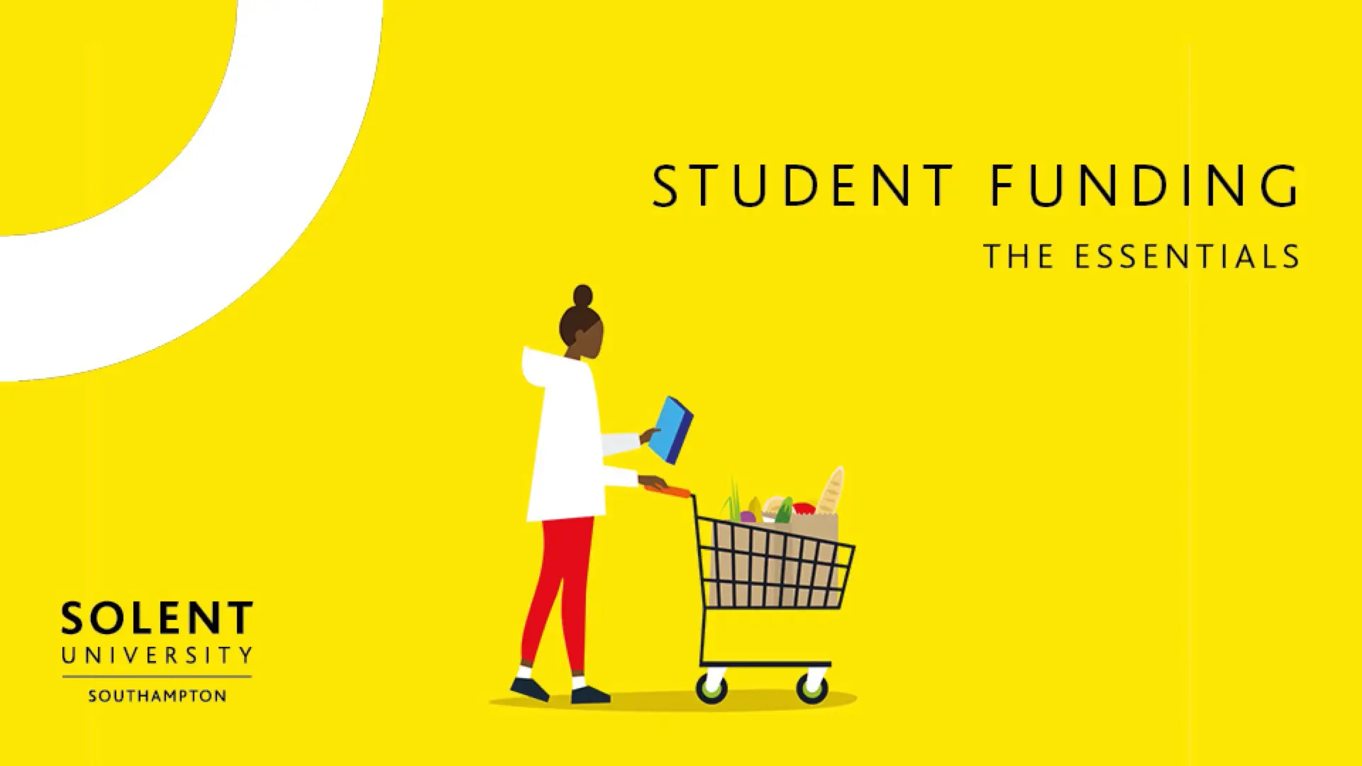 Student funding splash screen