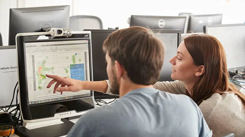 Students in the usability lab