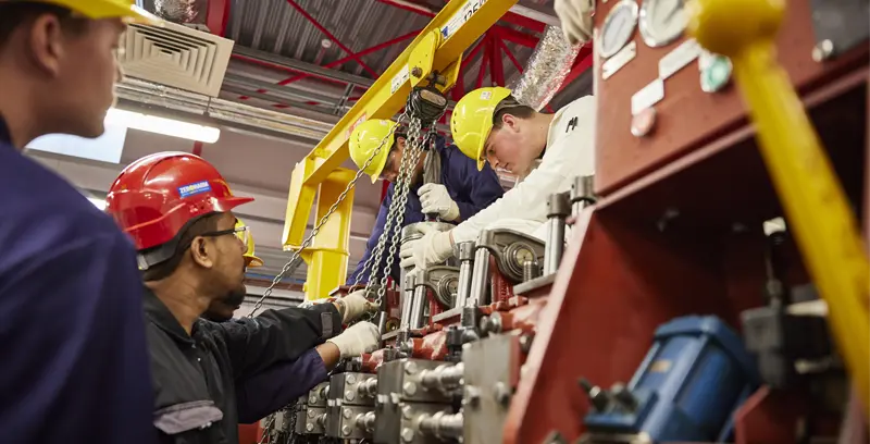 Engineer cadets in the engineering workshop
