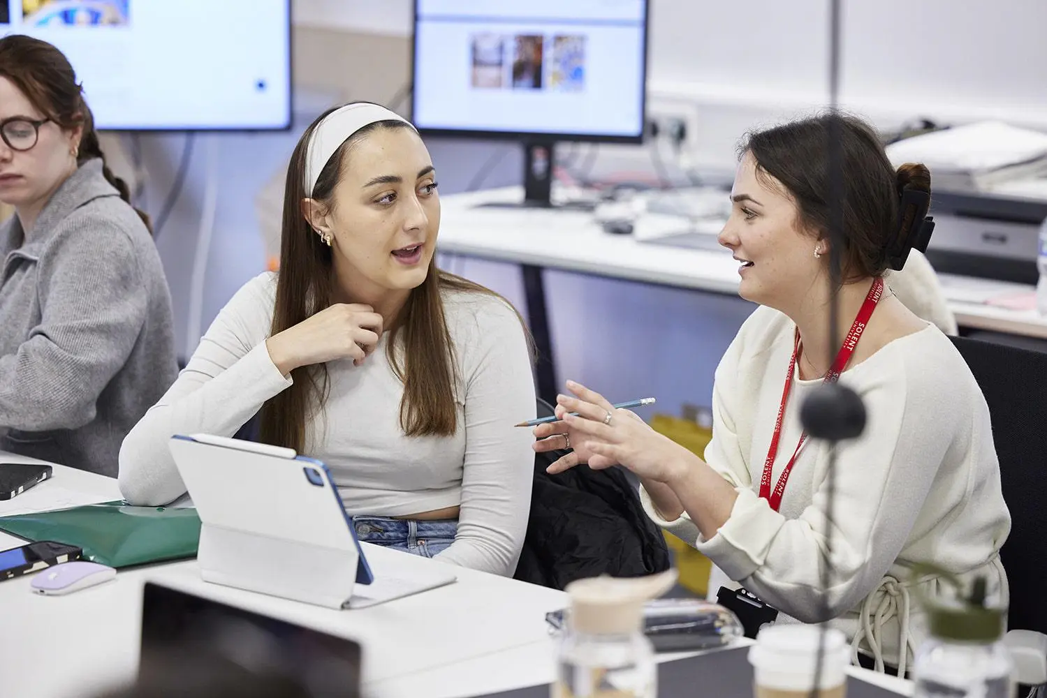 Two students talking