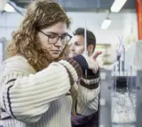 A female student working on an engineering project