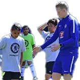 Louie Silvani coaching young people