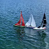 Solent sailboat prototypes on the water