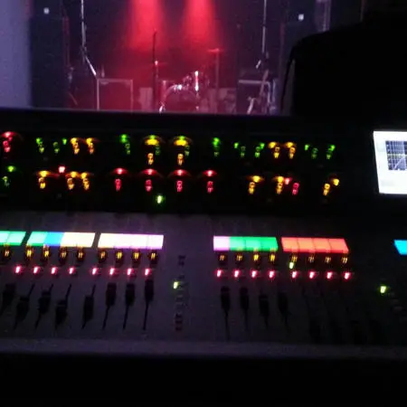 Sound board at a gig