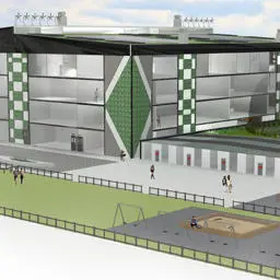 drawing of a building