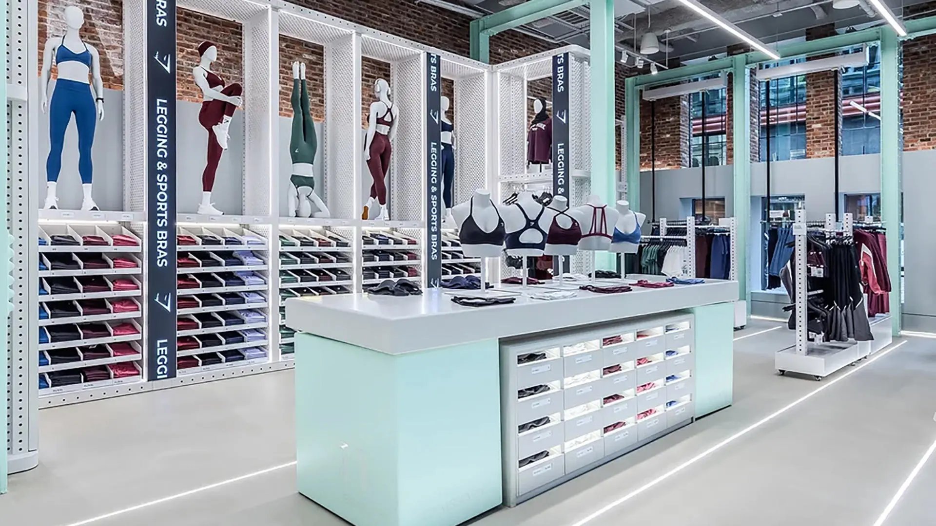 Inside the Gymshark store in New York