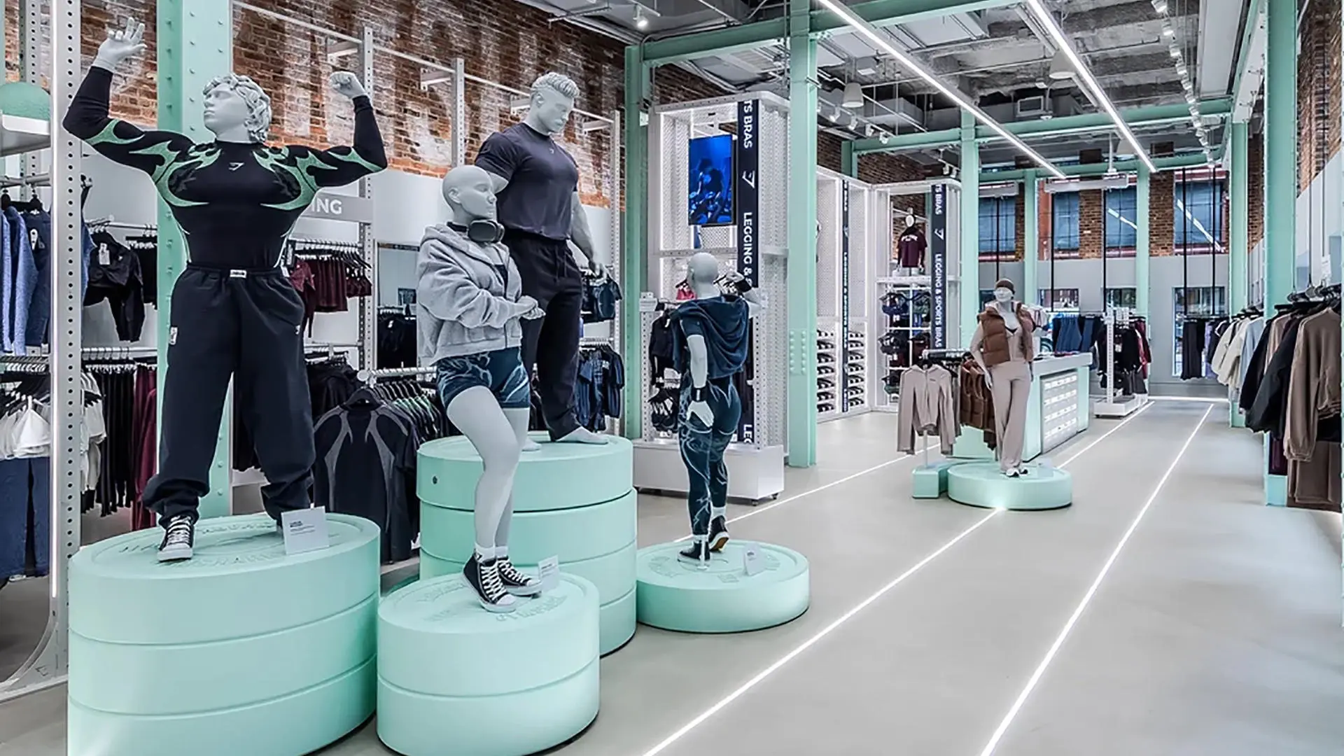 Inside the Gymshark store in New York