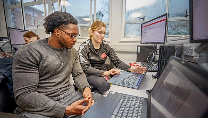 Students in the computing lab