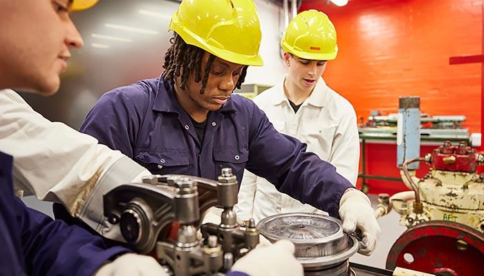 Engineer cadets in the workshops