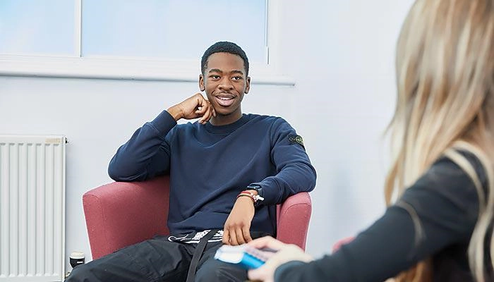 Psychology students in the lab