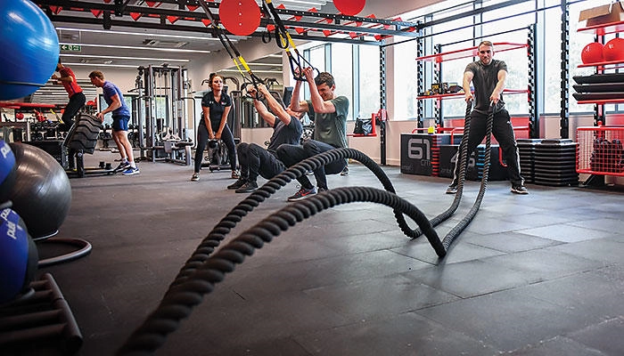 People working out in the gym