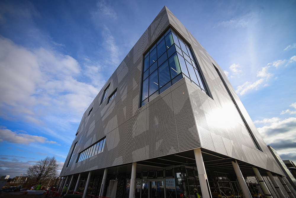 An exterior shot of the sports complex