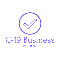 Covid-19 business pledge logo
