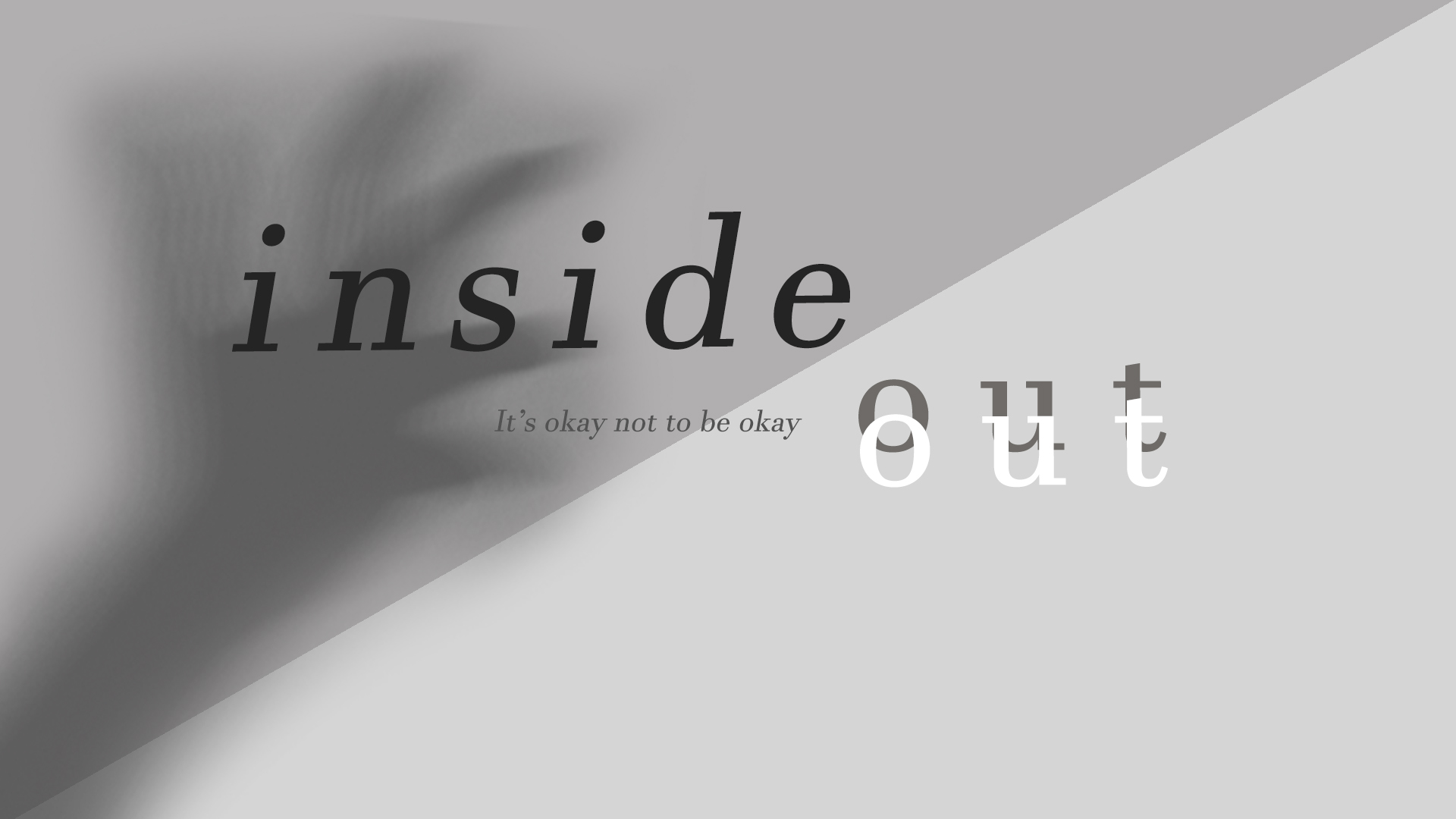 Image reads 'Inside out - it's okay not to be okay' 