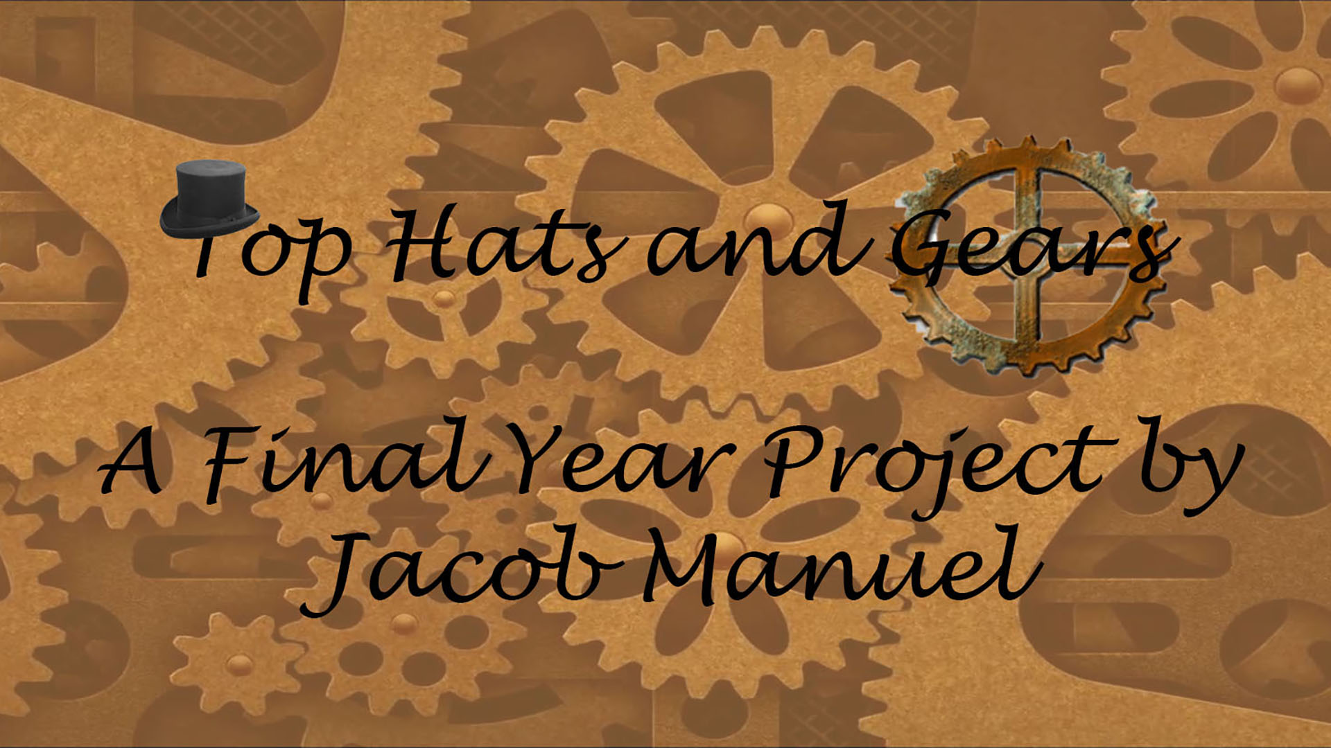 Image reads 'Top hats and gears' 