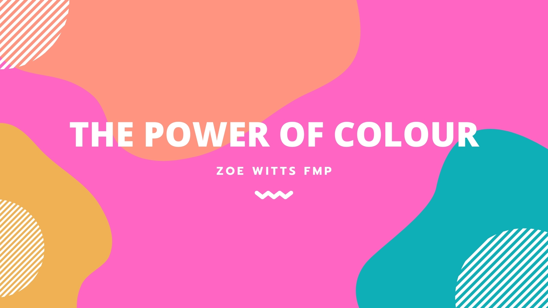 Image reads 'The power of colour, Zoe Witts FMP'