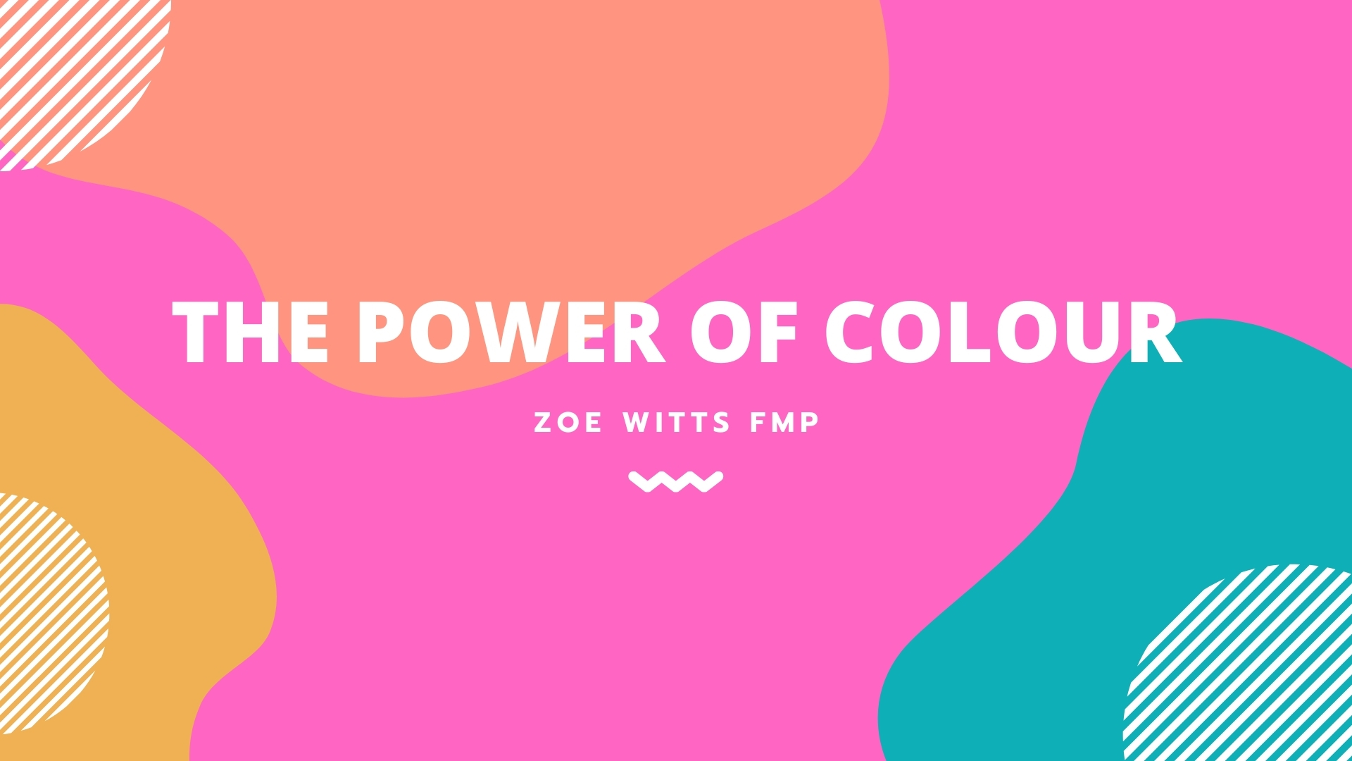 Image reads 'The power of colour, Zoe Witts FMP' 