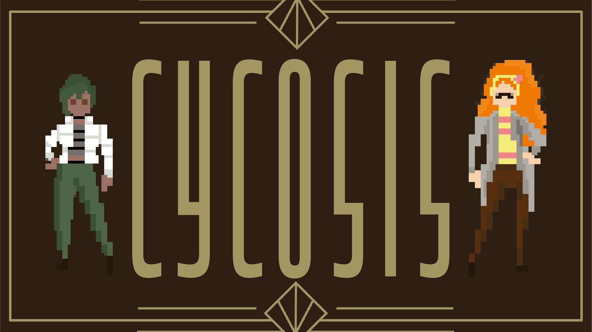 Image shows two pixelated game characters with the word 'Cycosis' 