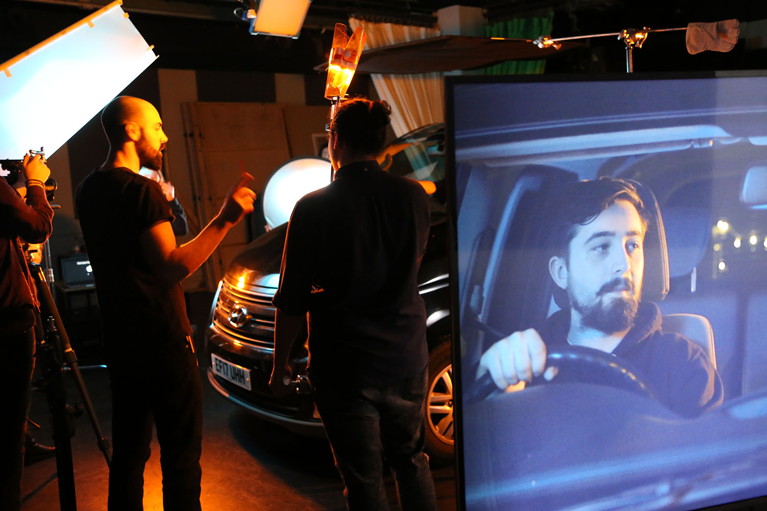 A shoot involving a car in Studio B