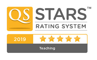QS Stars University Ratings - 5 star badge for teaching