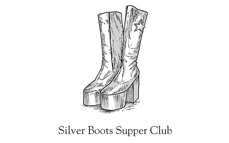 Logo for the Silver Boots Supper Club