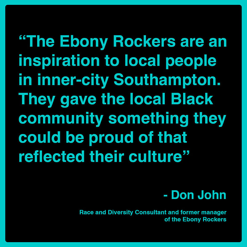Quote about the Ebony Rockers