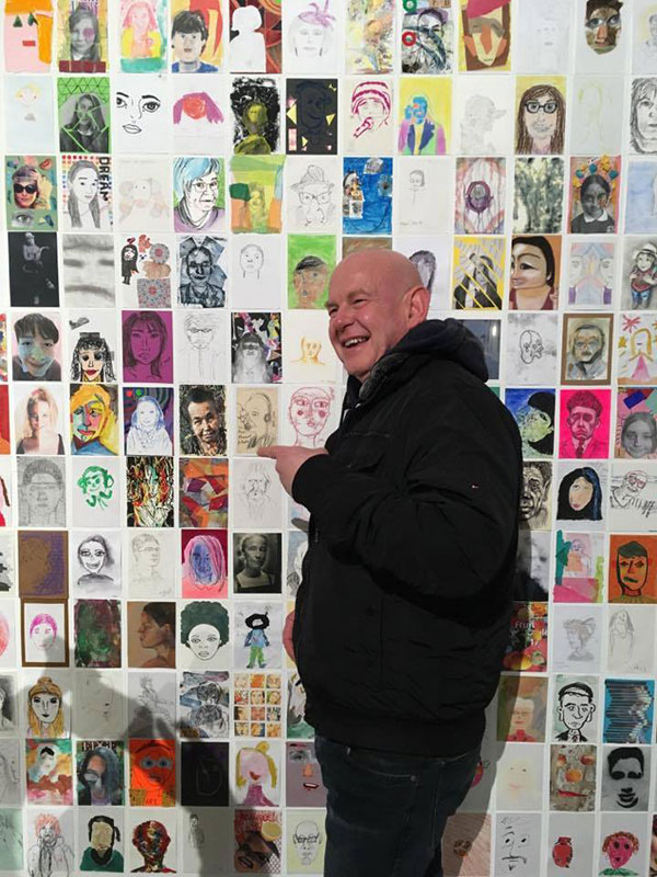 Local radio presenter, Julian Clegg at the small faces exhibition