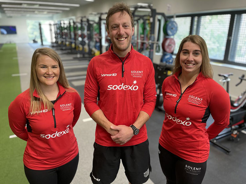 Solent's HPA staff team: Kate Richardson, Dan Cruse, Kelly Jones