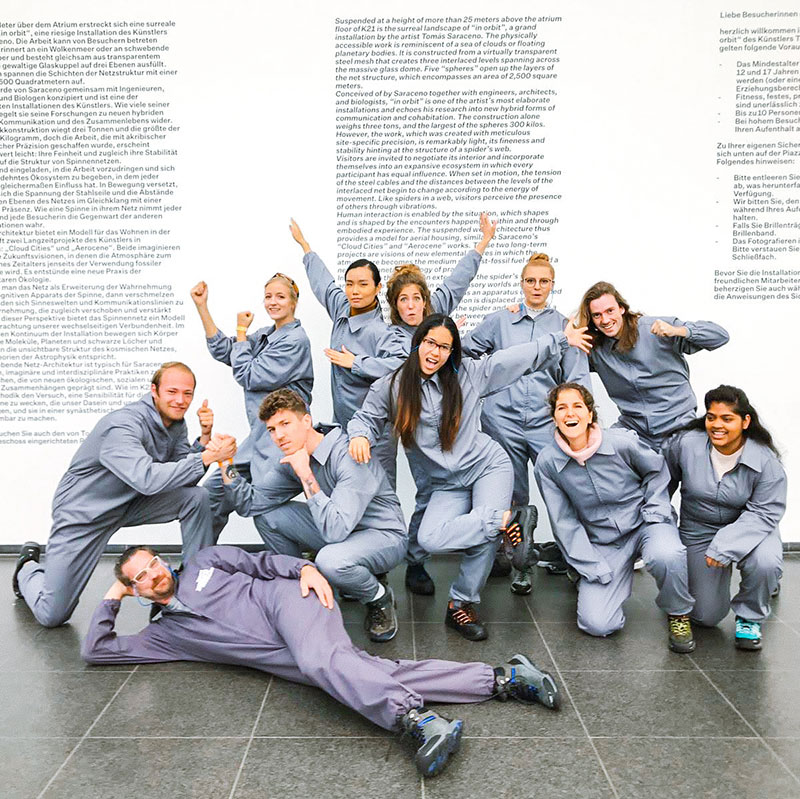Group of students posing in a studio