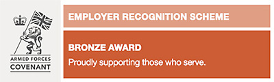 Employer Recognition Scheme bronze award banner