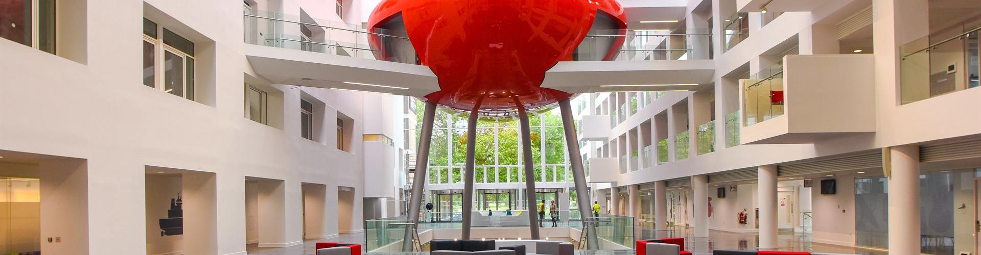 Inside of the Spark building at Solent university.